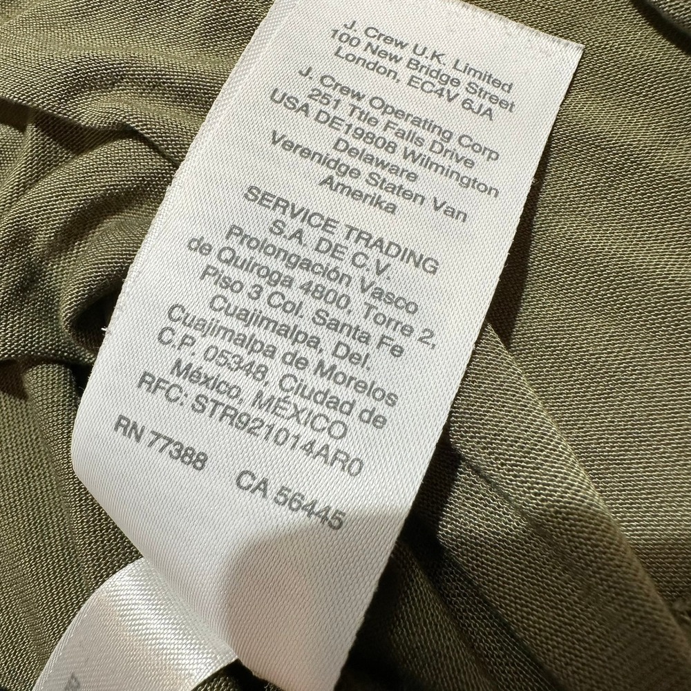 J. Crew Turtleneck Top Women‎ Med Olive Green 100% Tencel Lyocell Layering Silky - Picture 13 of 16